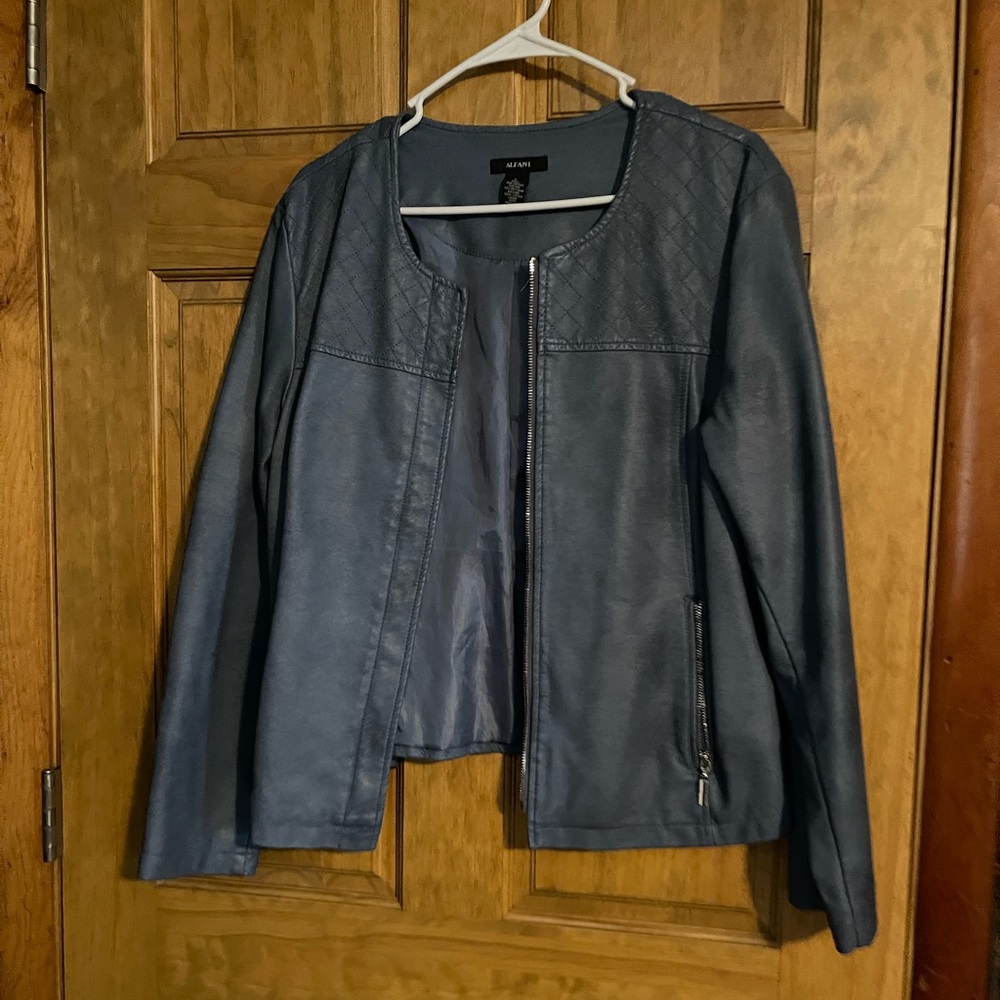 Alfani faux leather jacket.